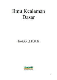 Image of Ilmu Kealaman Dasar